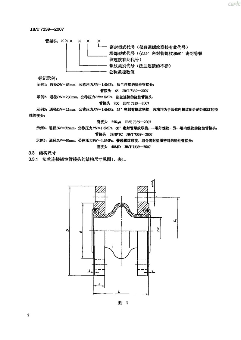 【機械標(biāo)準(zhǔn)】JB/T 7339-2007撓性管接頭“只為分享更多正確知識”